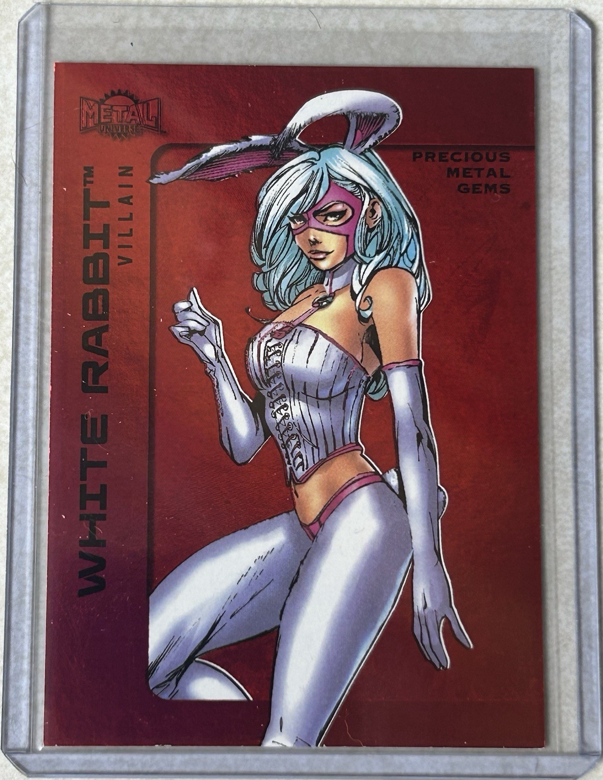 2025 Fleer Batman Metal Universe White Rabbit #177 PMG /100