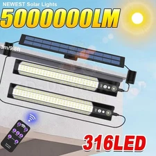 5000000LM Solar Pendant Light Outdoor Double Head Light for Barn Shed Garden