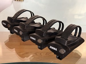 THULE 450R (Set of 4) Rapid CROSSROAD RAILING  Feet For Raised Crossbar & Keys