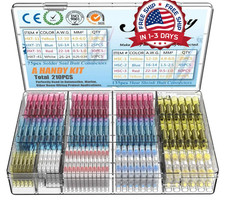 210 Conectores De Empalme A Tope Termorretractiles Para Cables Electricos NUEVO