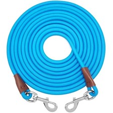Tie Out Rope Dog Leash, Long Tether 10-15-20-30 FT Heavy Duty 3/8" x 15ft blue