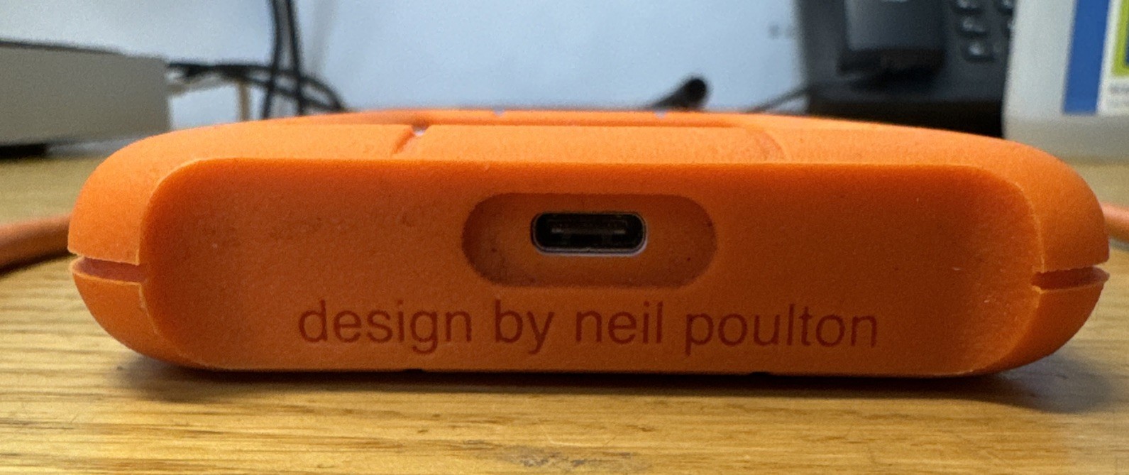 LaCie Rugged 2TB USB-C Portable Storage External Hard Drive, (STFR2000800-RC)