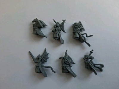 6x Bretonnian Knights Head Bits, Games Workshop Warhammer Grail Questing Realm
