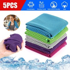 5PCS Cooling Towel Ice Towel Neck Wrap For Sports Running Jogging Gym Chilly Pad