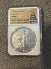 U.S. Mint American Eagle 2025 Silver 1 oz NGC MS 69 with Eagle Privy Coin