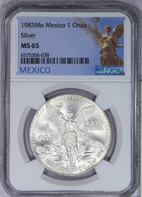 1983 MO Mexico Libertad 1 Onza Silver NGC MS65 | eBay
