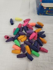 Dixon Ticonderoga Pencil Eraser Caps, Assorted Colors, 45 In Box 