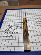 Black and White Ebony  Wood turning  blank  1 3/4"x 1  3/4"x  14  " EBW115