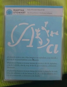 Martha Stewart Italic Flourish Stencil set~New Art Pattern Template Fancy Letter