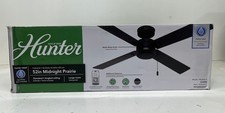 Hunter Midnight Prairie 52 in. Indoor/Outdoor Matte Black Ceiling Fan New OPEN