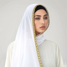 180 70cm Headscarf Muslim Women Chiffon Head Cover Scarf Wrap Shawls Islamic New