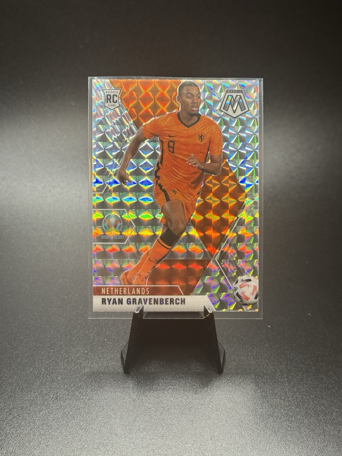 2021 Panini Mosaic UEFA Euro 2020 Ryan Gravenberch (RC) #148 Silver Mosaic 🇳🇱
