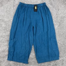 Bryn Walker Linen Casbah Pants Women  s 2X Ischia NWT Wide Leg Cropped Lagenlook