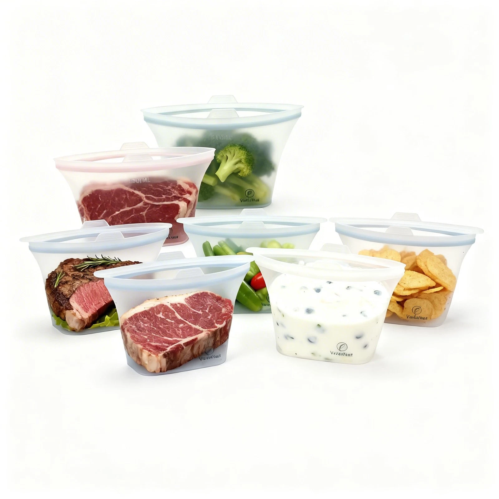 Reusable Silicone Food Storage Bags – 6 Pack Stand-Up Leakproof BPA-Silicone ...
Opens in a new wind