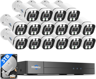 16CH 3K Wired Security Camera System with Smart Dual Light,Audio,Vehicle/Person
