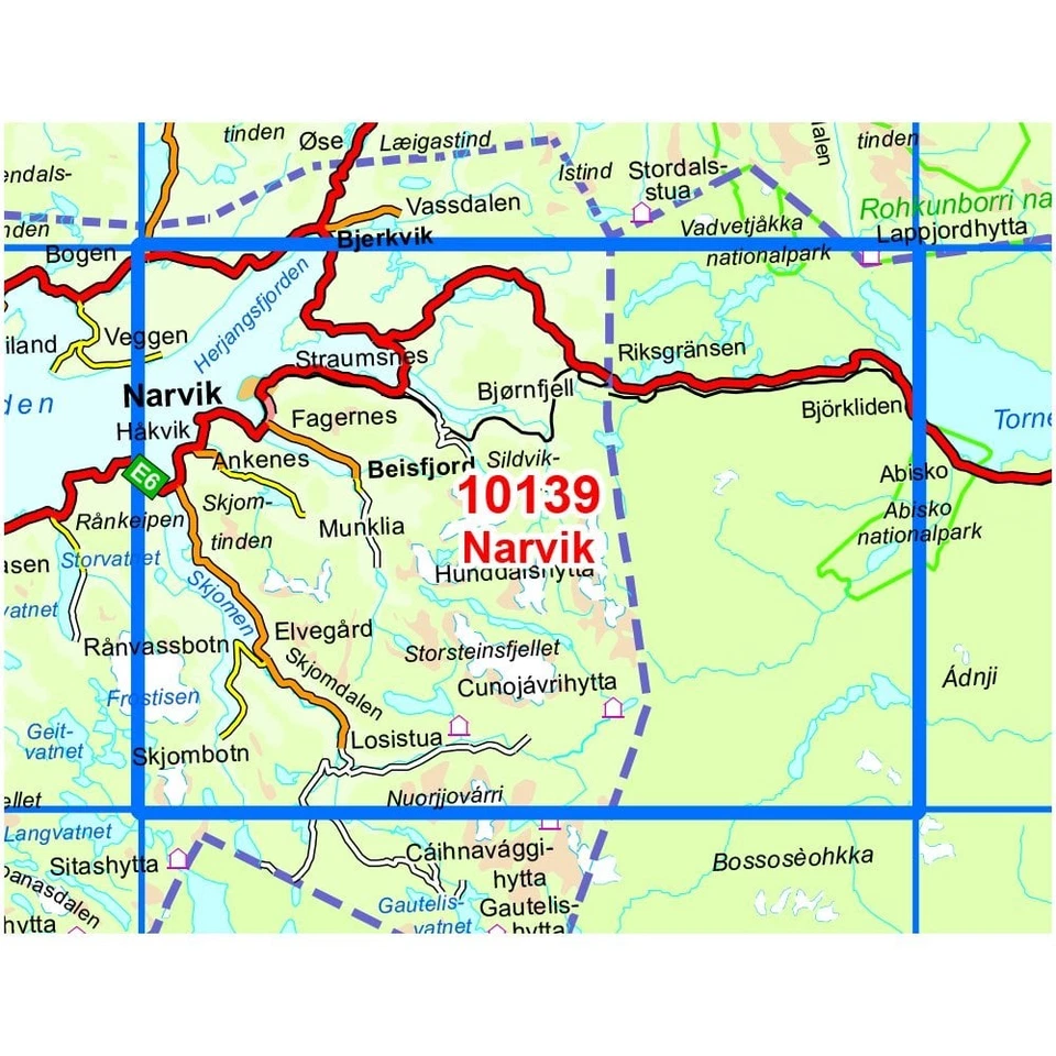 Norway Narvik map 10139 Norge-serien 1:50,000 topogrpahic walking hiking - Image 2 of 4