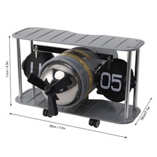 (Grey)Airplane Flip Clock 304 Stainless Steel Timing Reminder Function Retro AU