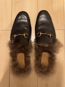 Mocassins homme 10.0US Gucci Princetown cuir fourrure