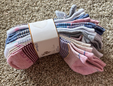 U.S. Polo Assn. Women's 10pc Low Cut Moisture Control Socks Multi Size 4-10 New