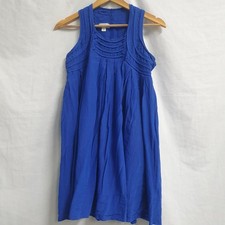 Witchery Size 10 Cobalt Blue Mini Dress Womens Pleated A line Racer Back