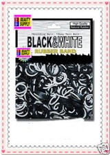 2X Small black  white braid dreadlock hair girl rubber band pony tail holder 2 