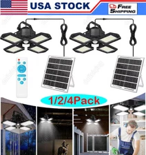 Solar Pendant Light Outdoor Indoor 168LED Solar Powered Motion Sensor Shed Light