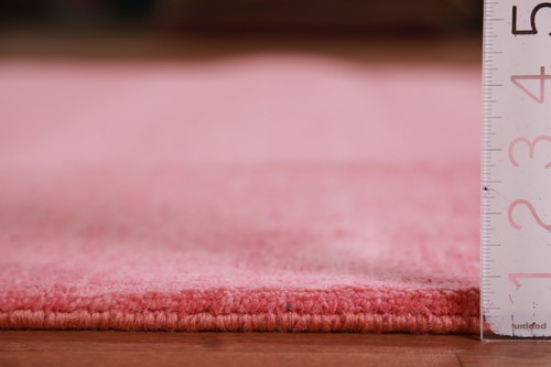Modern Pink Solid Design Gabbeh Vegetable Dye Area Rug 6x9 Handmade Wool - Picture 15 of 16