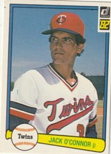 FREE SHIPPING-MINT-1982 Donruss Jack O'Connor #539 TWINS PLUS BONUS CARDS