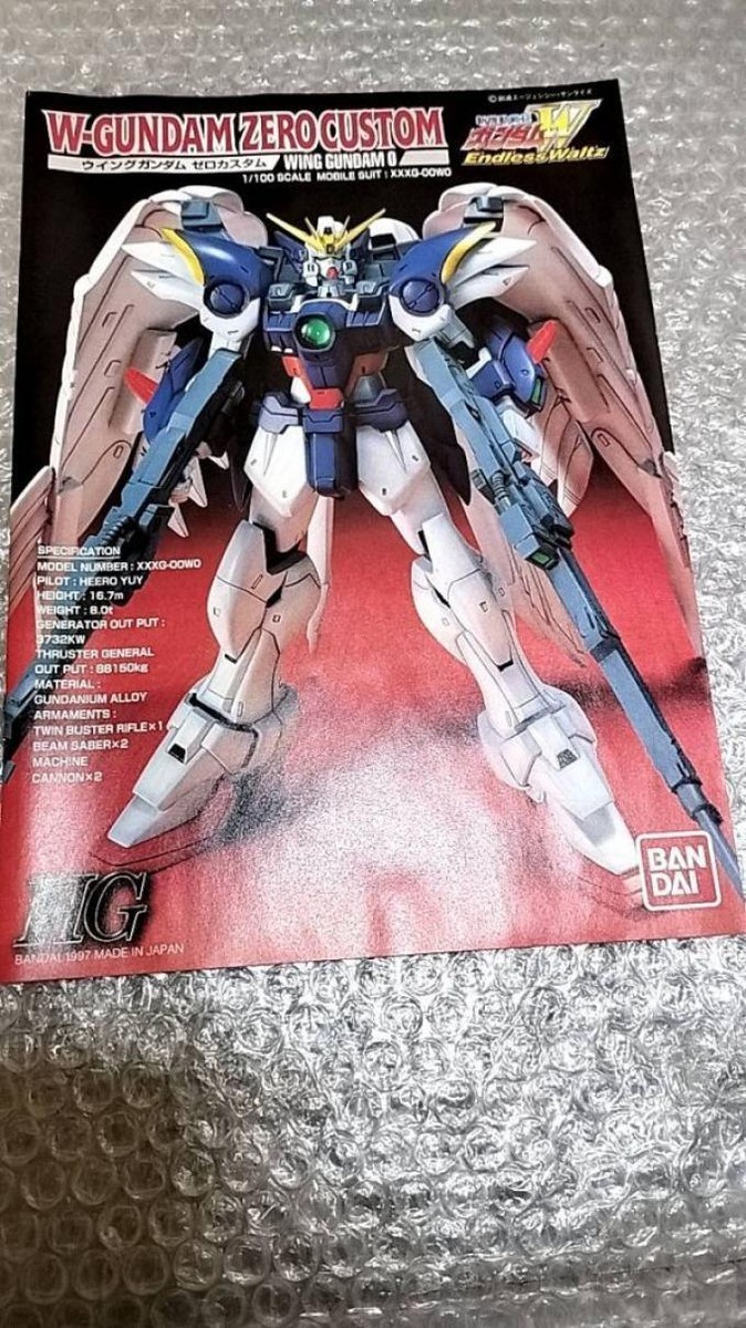 BANDAI Wing Gundam Zero Custom Special Plating & Clear Spec