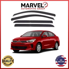 For 2018-2023 Kia Rio Sedan Black Window Vent Visor Rain Guards Deflectors