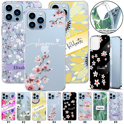 Elegant Flower Case For iPhone Air 17 16e 15 14 Pro Max Personalised Phone Cover