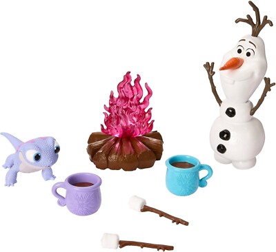 Disney Frozen Olaf und Bruni Figuren und 5 Lagerfeuer Spielzeug Frozen 2 HLW62 Mattel