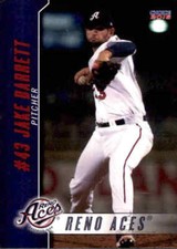 2016 Reno Aces Choice #1 Jake Barrett Gilbert Arizona AZ Baseball Card - NM