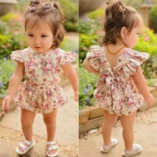 Bella Floral Ruffle Sleeve Romper
