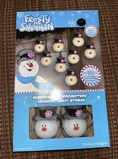 Frosty The Snowman Musical Led Light Set 8 Lights Christmas String Lights Gemmy