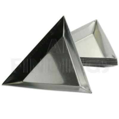 12 X Perlen Sortieren Schalen Schaufeln Aluminium Dreieck Design Craft Glas Tool