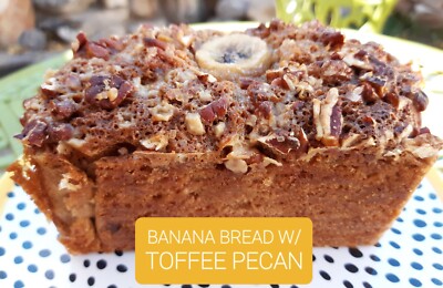 DELICIOUS TOFFEE PECAN BANANA BREAD