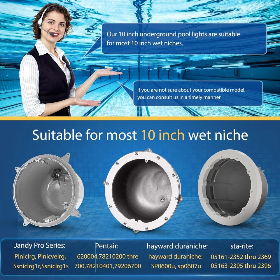 "Luz LED Piscina Pomeade 10"" RGB, con Mando a Distancia, 12V 35W, SH101100" Foto 4 de 4