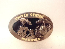 Vintage US Marine Corps Belt Buckle USMC 3.75" X2.5"