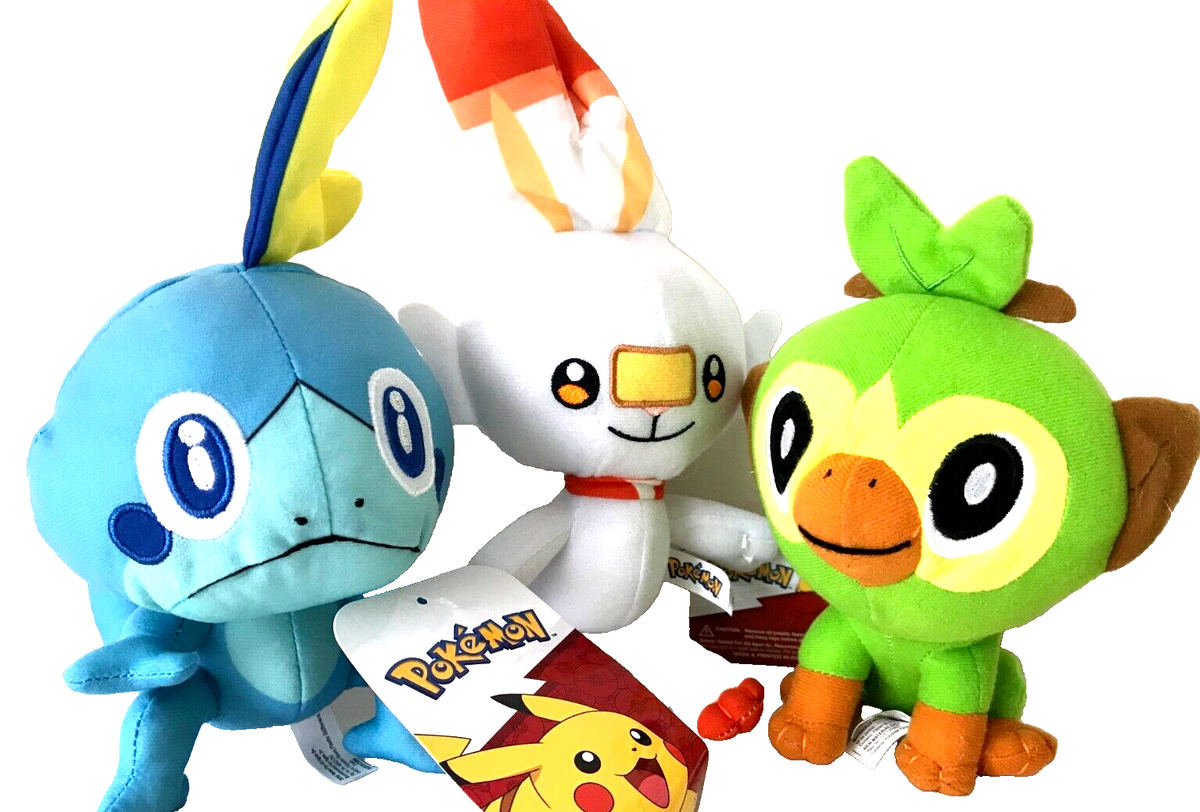 Set of Toys Pokemon Go Plush 8-10 inch Scorbunny, Sobble