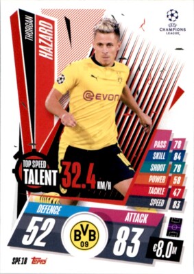 Match Attax Extra (2020-2021) Thorgan Hazard Borussia Dortmund Speed #SPE18