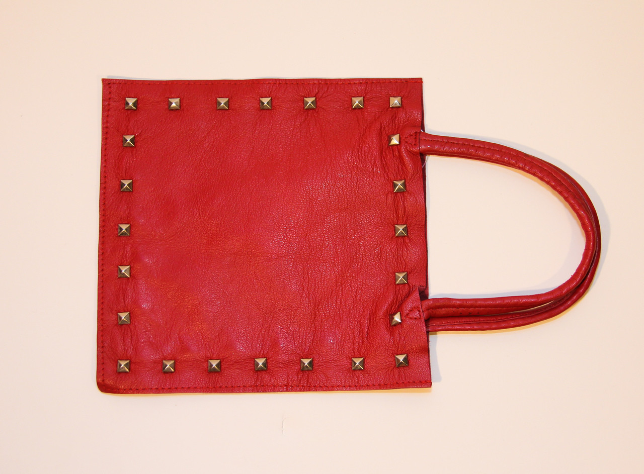 The "Red Square" Studded Leather Bag eBay