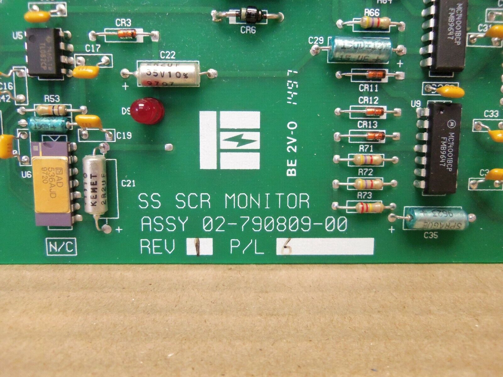 Liebert/Emerson 02-790809-00 SS SCR Monitor Circuit Board KMGM Cracked Plastic Bezpłatna wysyłka, oryginalna