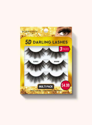ABSOLUTE NEW YORK 5D DARLING LASHES 3 PAIR MULTI PACK - ELDM24 WERA