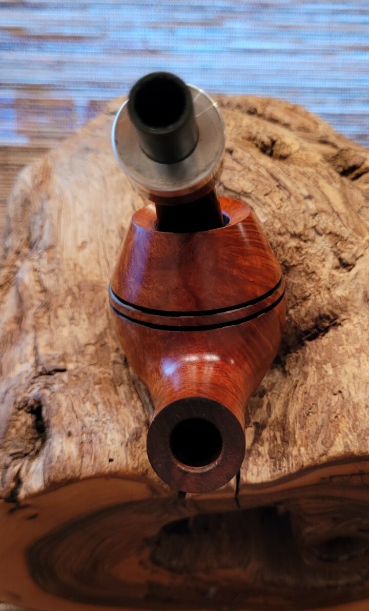Details zu Pfeife-Pipe-Georg-Huber-München- Jahrespfeife-2016-08/100-Silver-925-9mm Schaft hergestellt in Japan