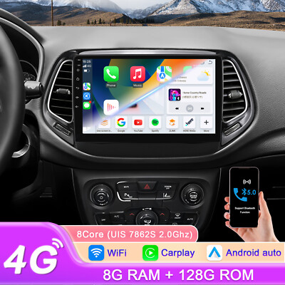 Car Stereo Radio for Jeep Compass 2017-2020 5G-WiFi 10 inch Android 14 (8G+128G)