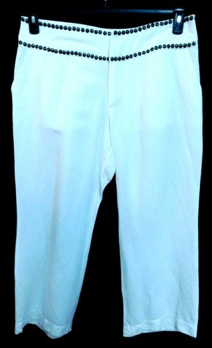 Ashley stewart white embellished detail 