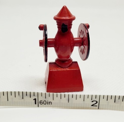 Metal Diecast Red Coffee Grinder Perfect For Any Miniature Dollhouse - Picture 5 of 5