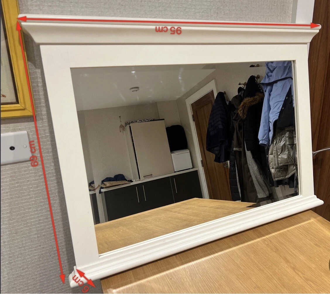 Gallery image 1 for Stunning French Provincial-Style White Framed Rectangular Mirror