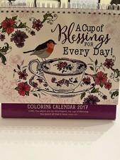 Calendario para colorear 2017: una taza de bendiciones para cada día; tapa en espiral
